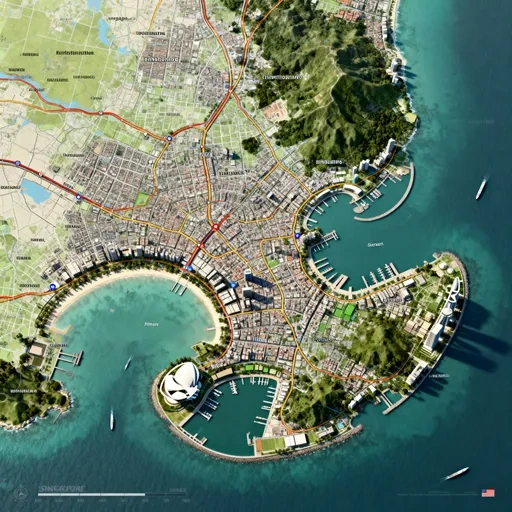 Singapore coverage map showing 5G and 4G areas